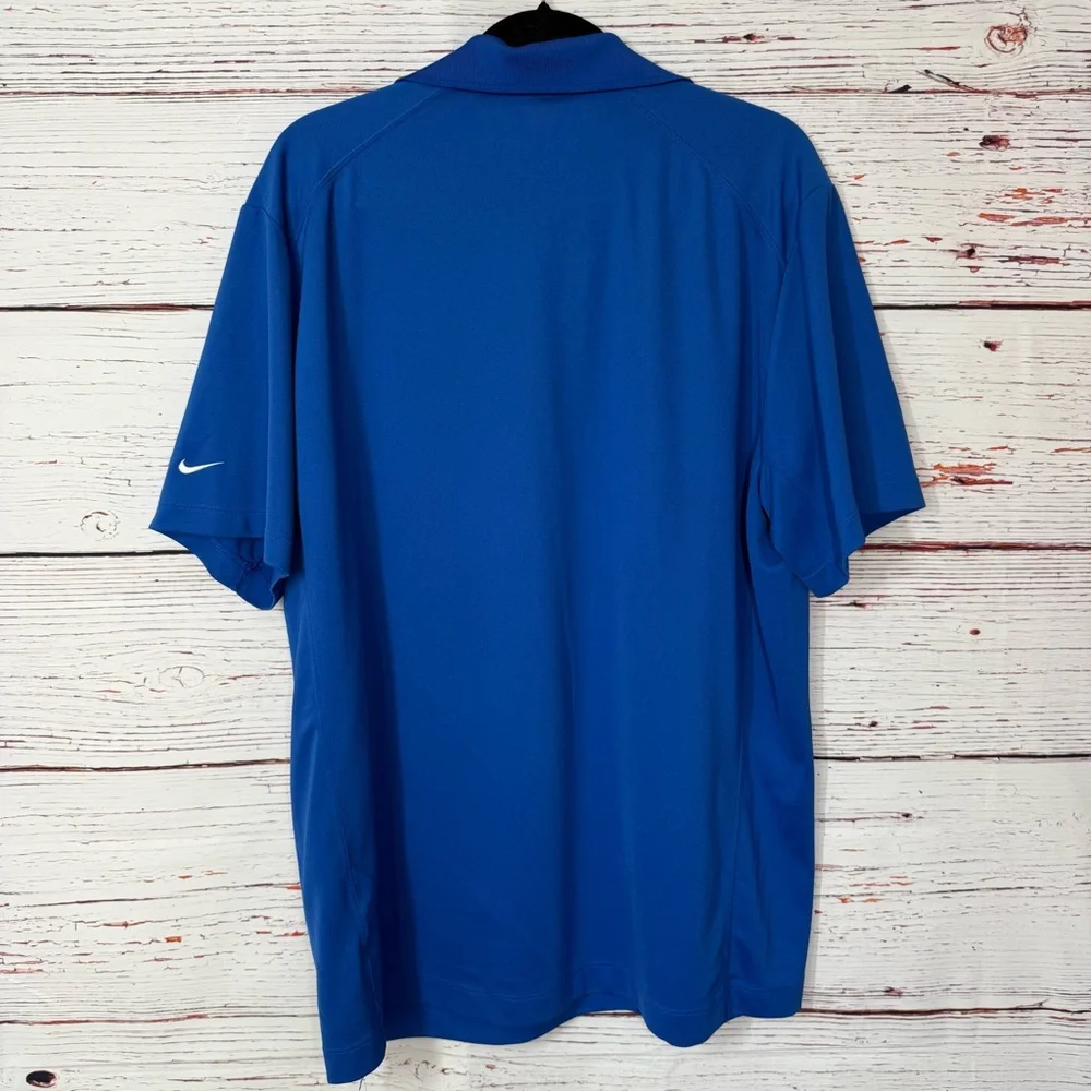 Nike Golf Dri-FIT Tour Performance Polo‎ XL Cobalt Blue Shirt Swoosh Classic
